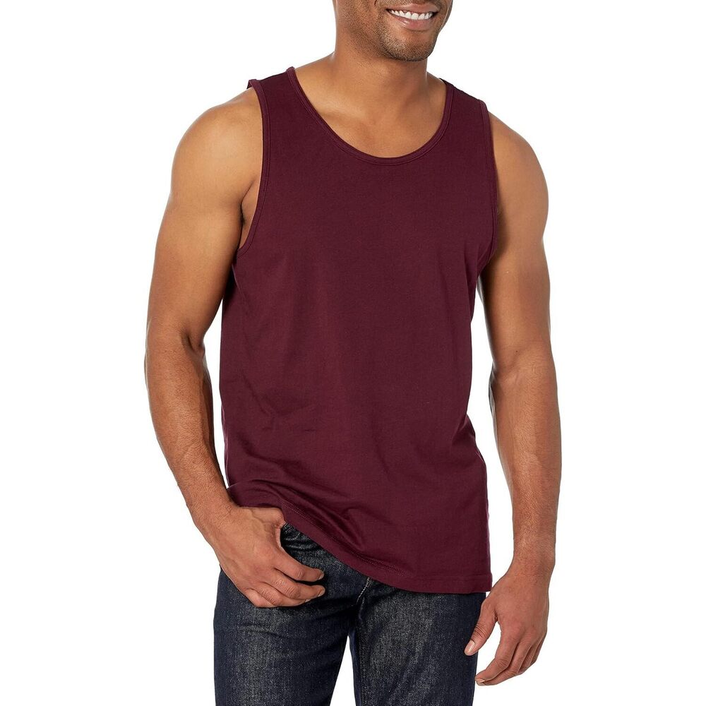 Men's Burgundy Tank Top Regular Fit Medium